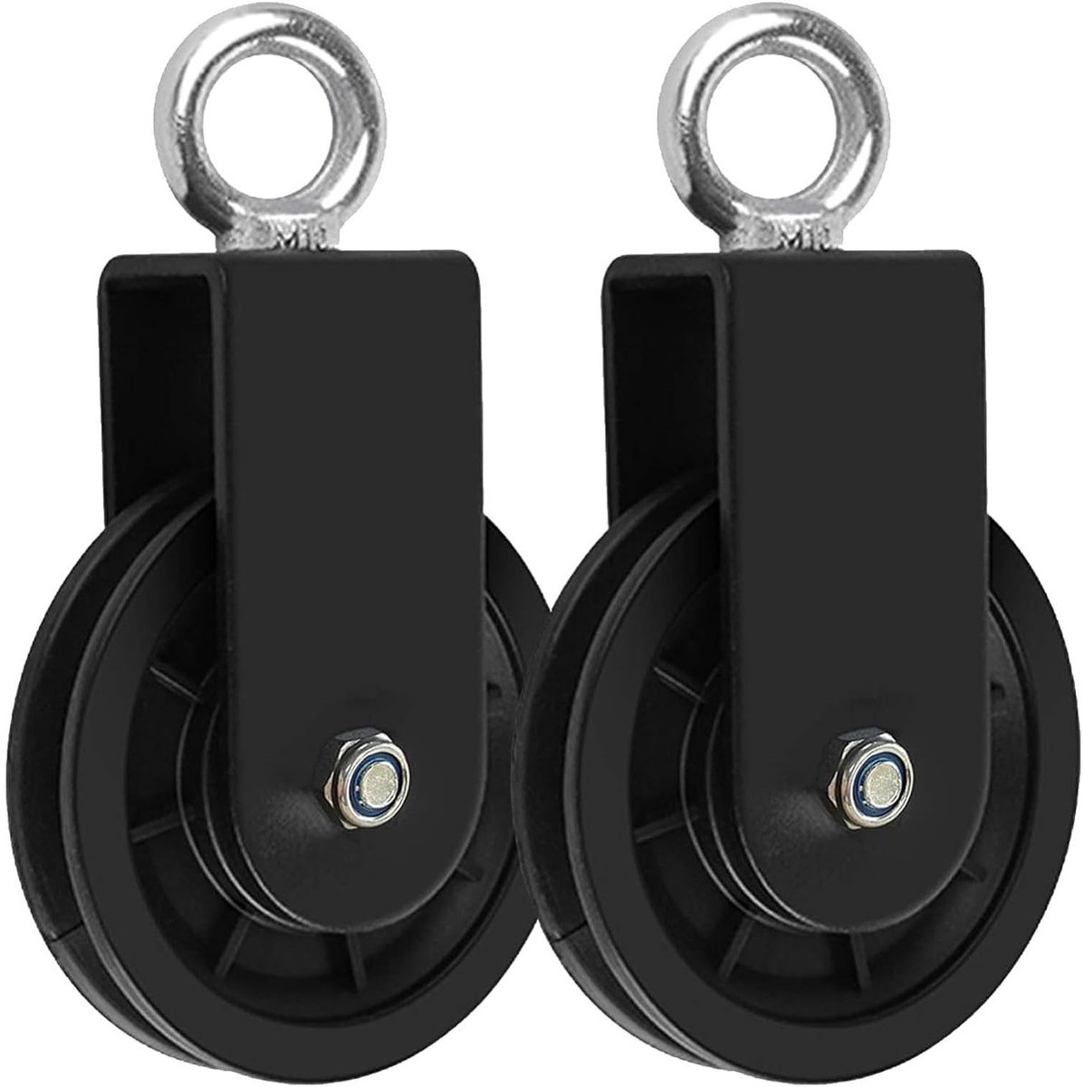 360° Kabelpulley met U-beugel voor DIY, Fitness en Gymtoepassingen - Set van 2 Kabelrollen voor Touwen en Kabelmachines