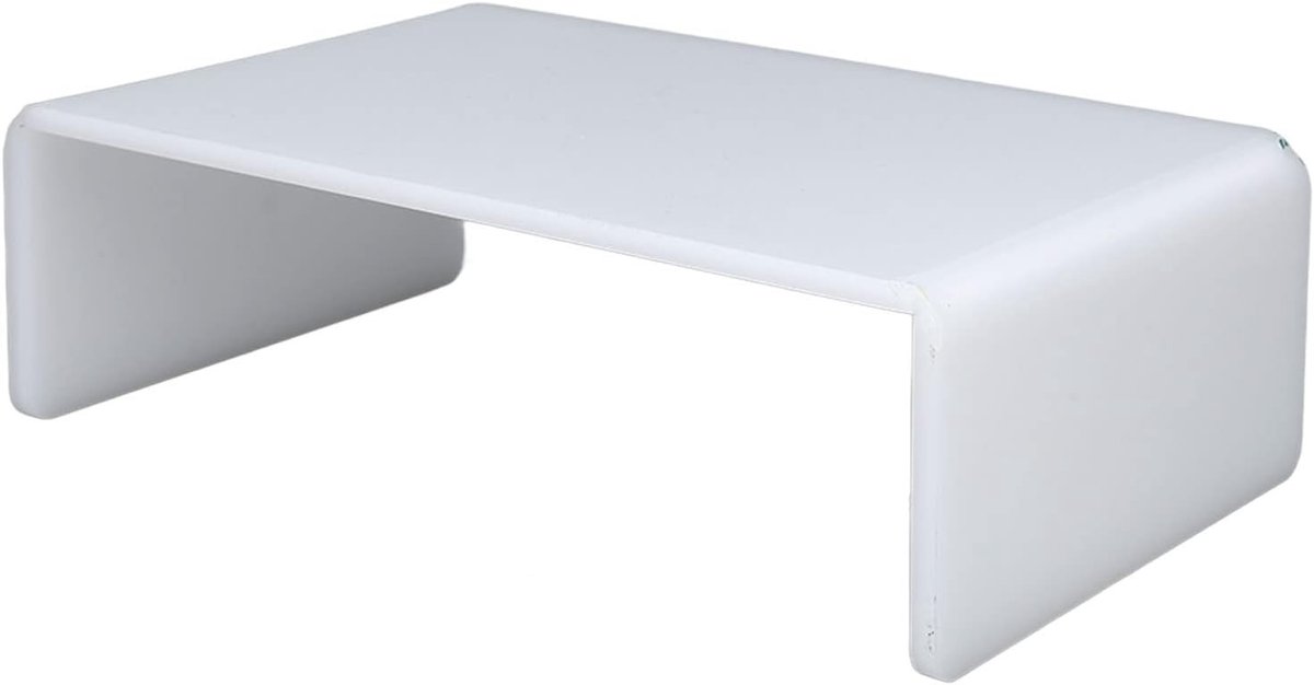 SPHProducts - Monitor Stand - Desk Riser - Verhoogde Plank - Wit - Screen Booster - Geschikt voor Monitor en Laptop - 27 x 16.5 x 8 Cm