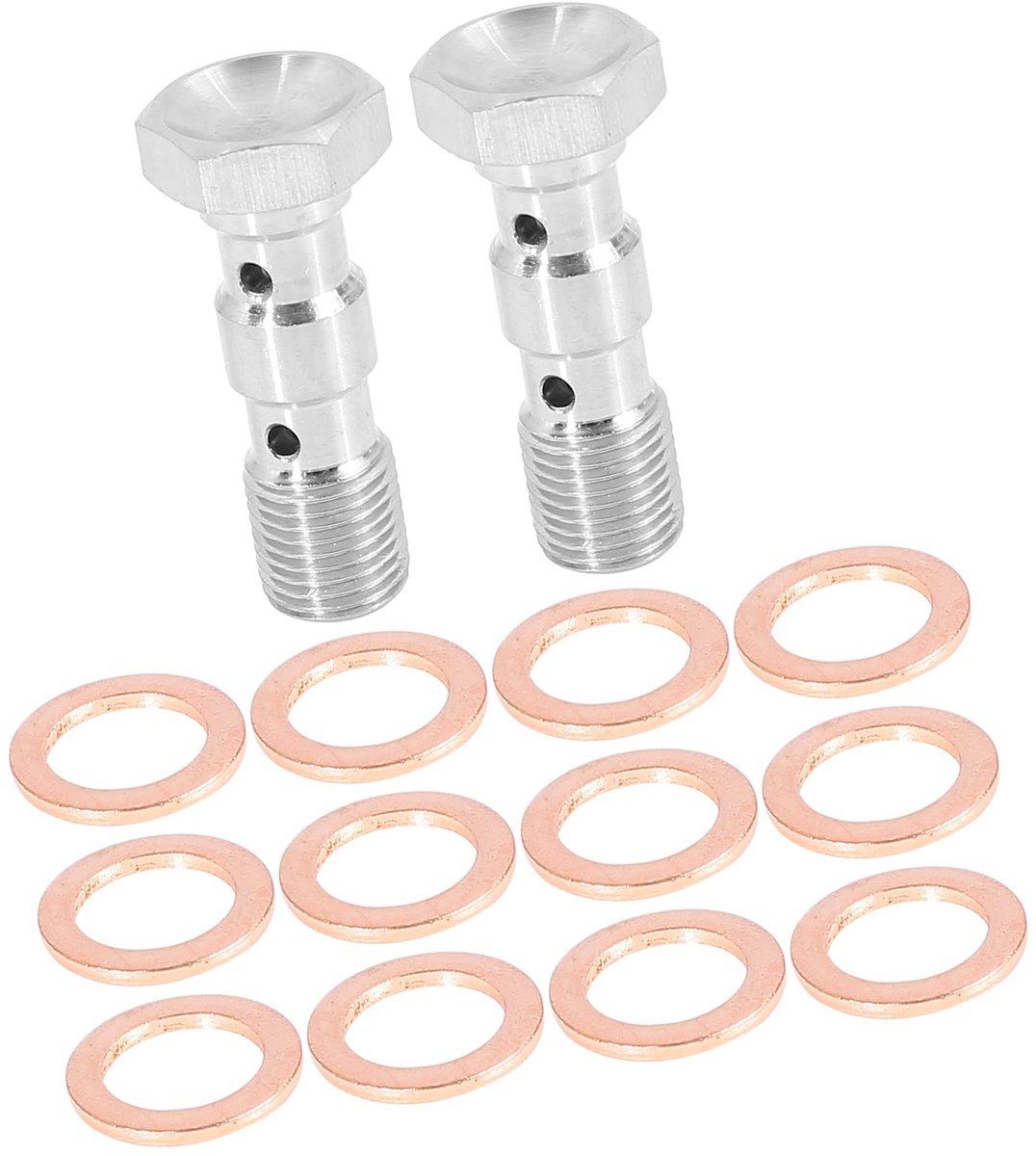 aladdien - M10 x 1,0 schroefdraad - banjo schroef - 2 stuks - rem montage adapter - hoge kwaliteit - geschikt voor diverse toepassingen - compact fo..