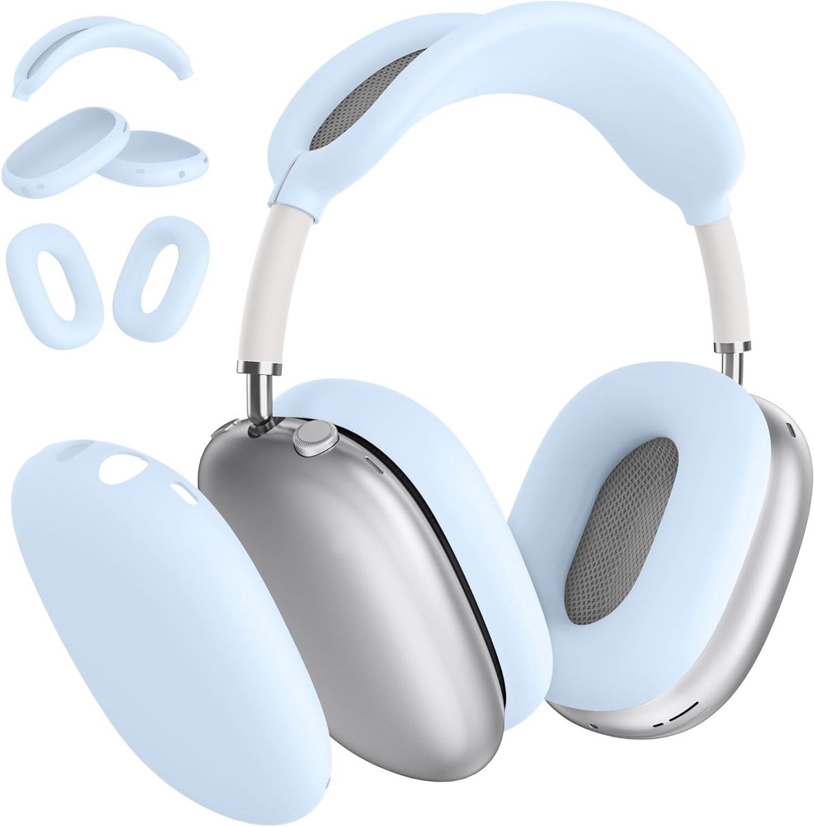 Ultra-dunne silicone beschermhoes voor AirPods Max, zachte en krasbestendige koptelefoonhoes, ideaal voor bescherming en stijl
