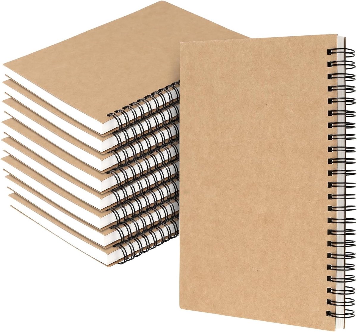Set van 9 A5 Schetsboeken met Spiraalbinding, 30 Vel, 120g/m², Perfect voor Tekenen, Doodlen en Schrijven