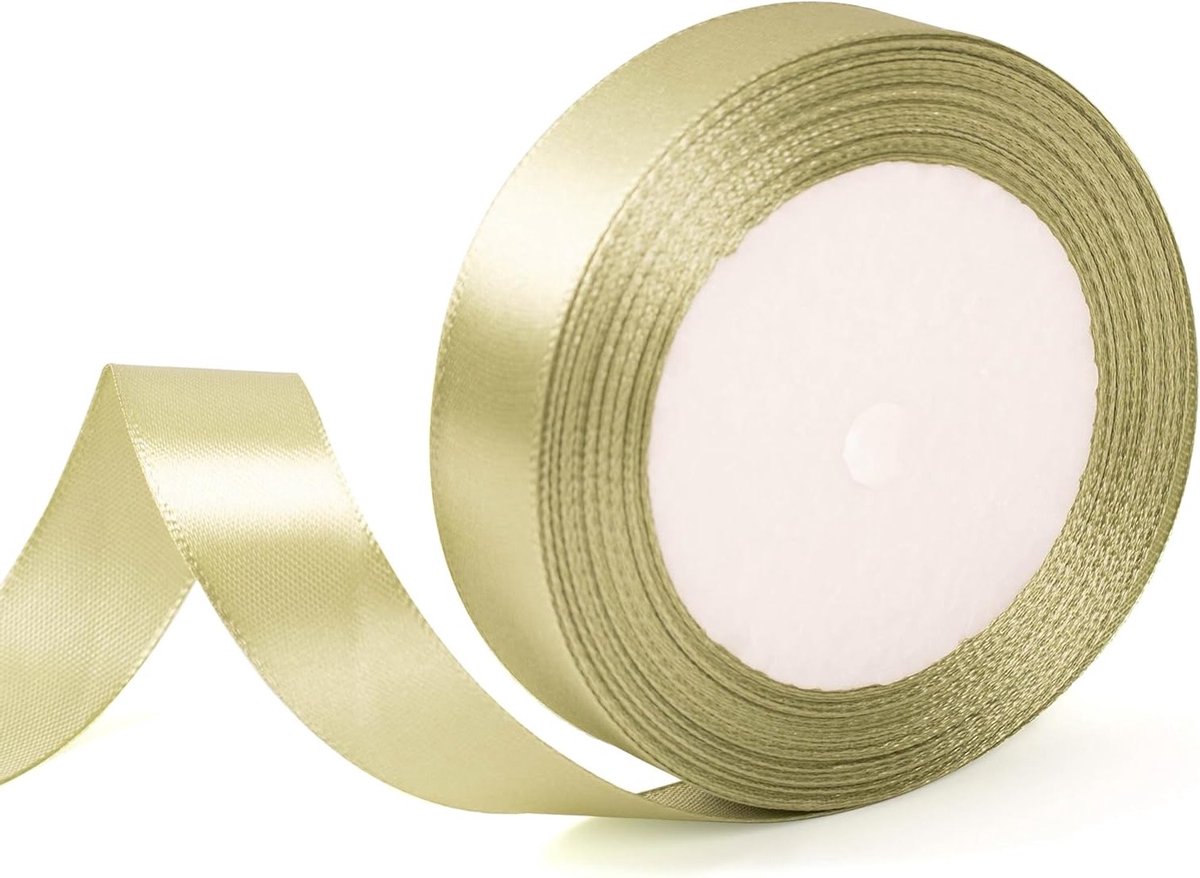 Sagegroene 20mm Linten voor Cadeauverpakking, Morandi Groene Stoflinten voor Bruiloften, Haaraccessoires en Bloemstukken - 22m Lang