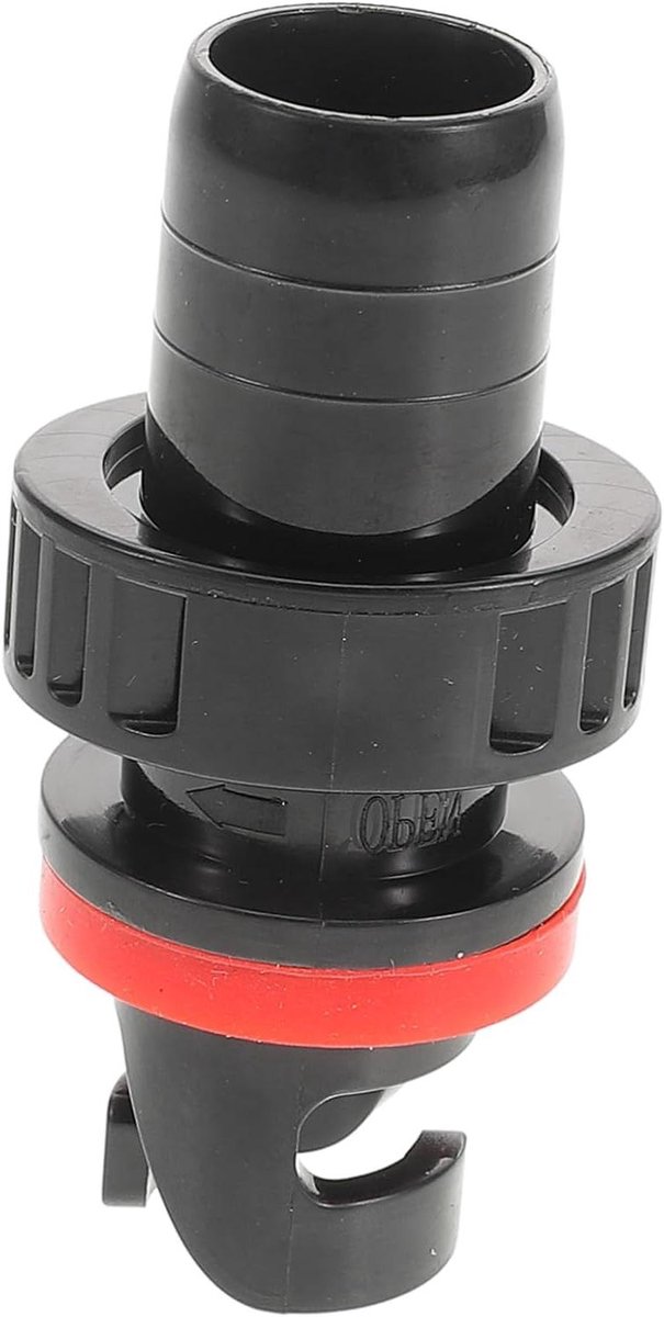Luchtpomp Adapter - Kajak Klep Connector - Watersport Uitrusting - Lekvrij Ontwerp - 7 cm - Zwart