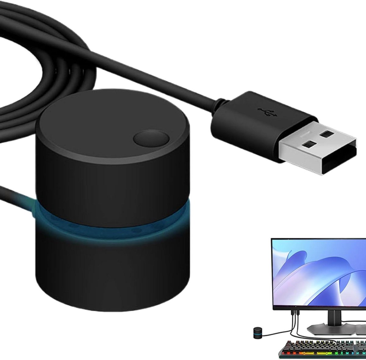 Geluidsvolume Regelaar - Draaibare Knop - Audio Instellen - Directe Bediening - 3.8 cm - Zwart