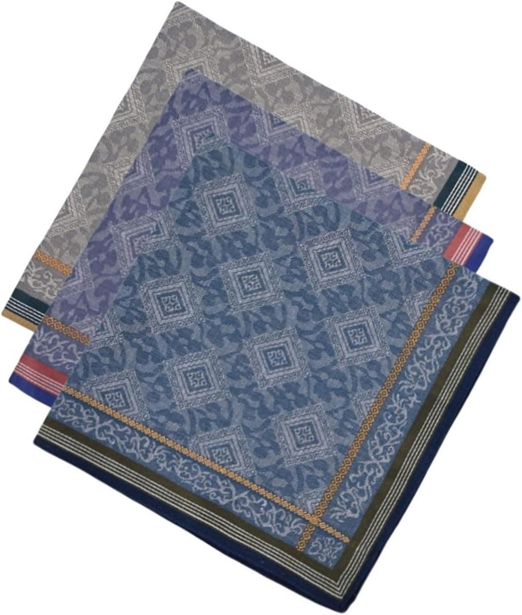 Jacquard Zakdoeken Heren - Pochetten Katoen - Dagelijks Gebruik - Gekamd Katoen - 43 x 43 cm - Meerdere Kleuren