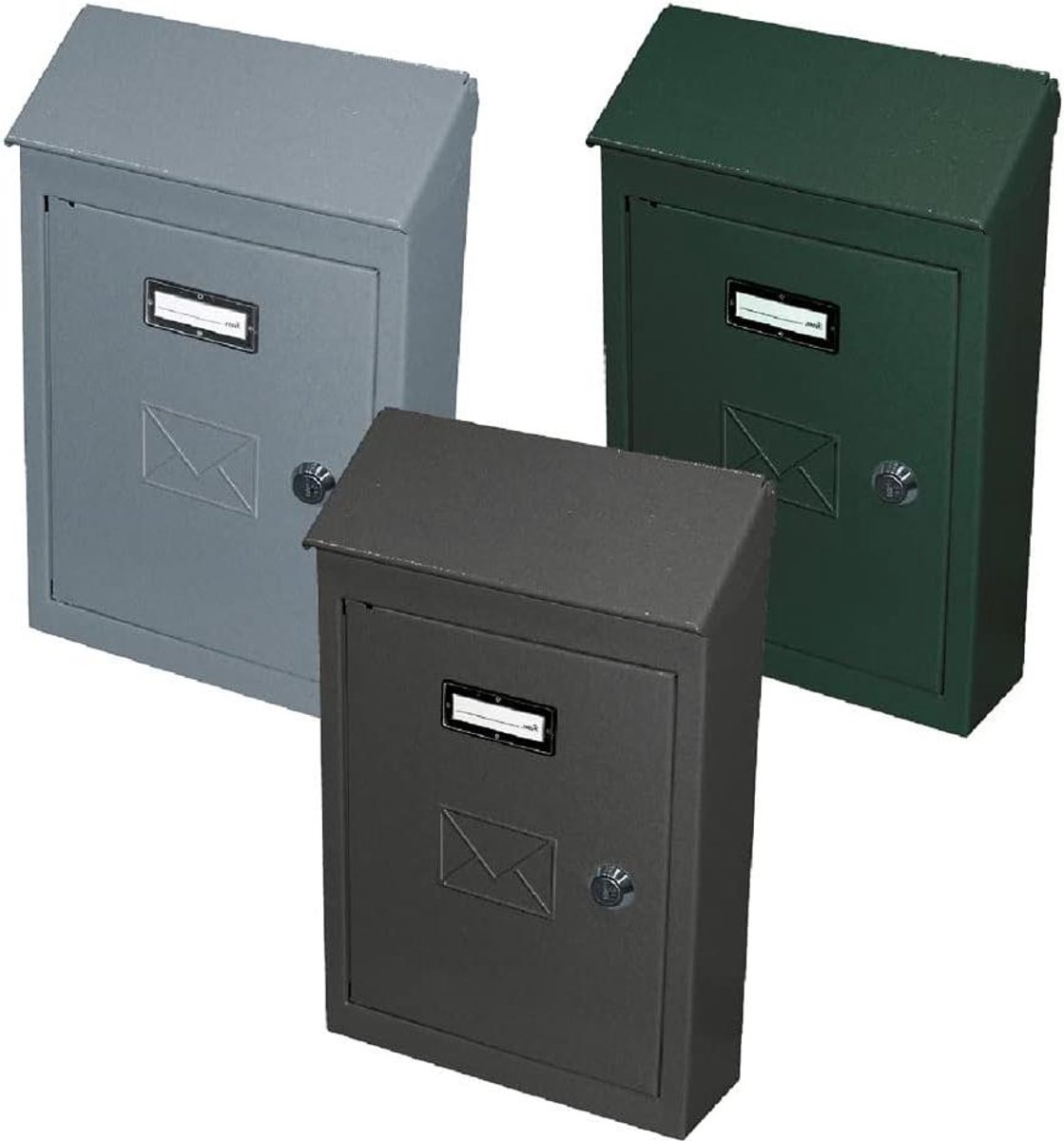 Brievenbus Muur - Postopslag - Veilig Post Ontvangen - Gemaakt van Plaatstaal - 40 cm Hoog - Groen