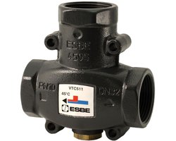 ESBE thermische laadklep VTC511, openingstemp. 60 graden, Kvs9, Rp 1", 51020300