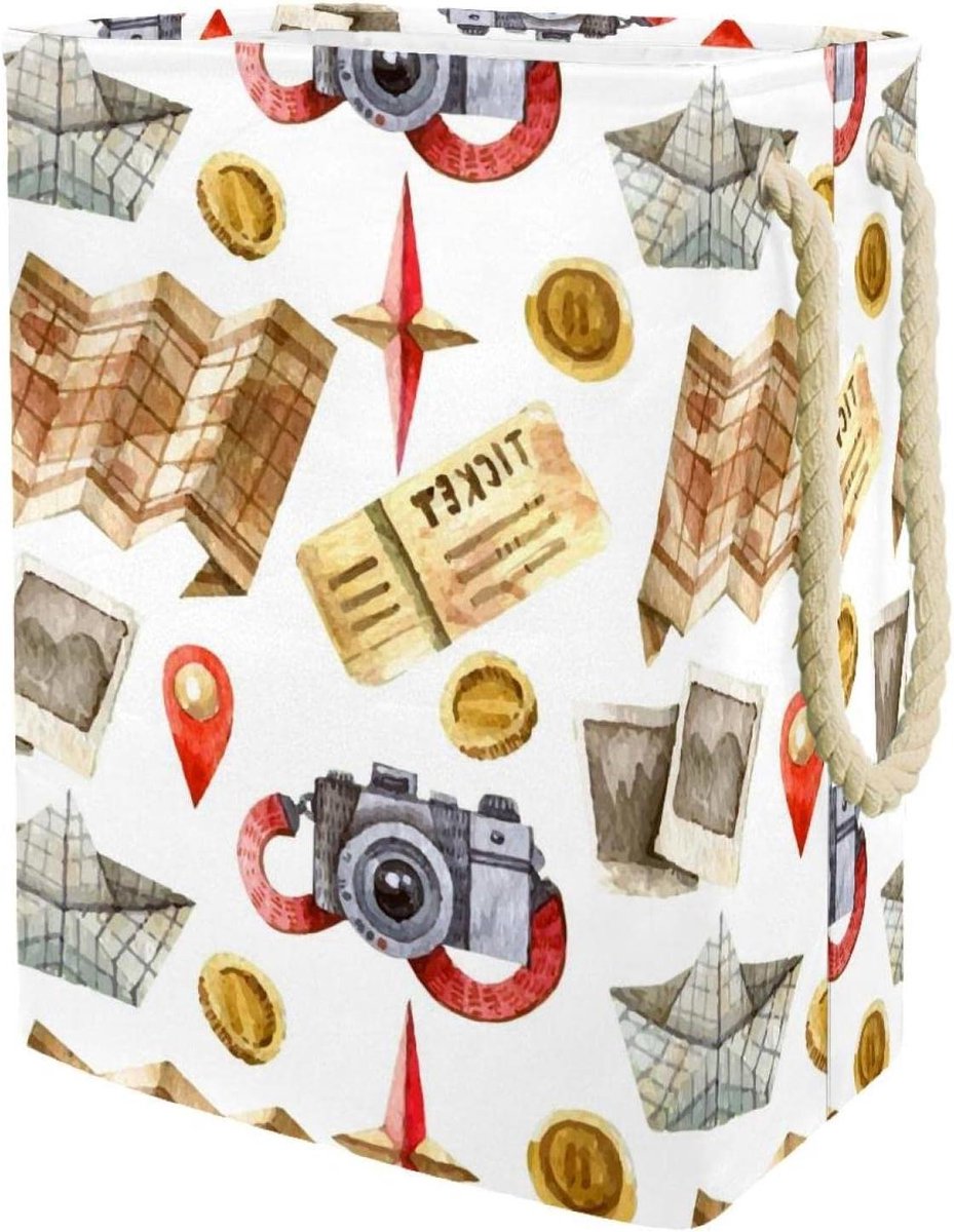 Waterdichte Was Mand Vuile Kleding Opbergen Met Stevige Handvatten 49 x 30 x 40.5 cm