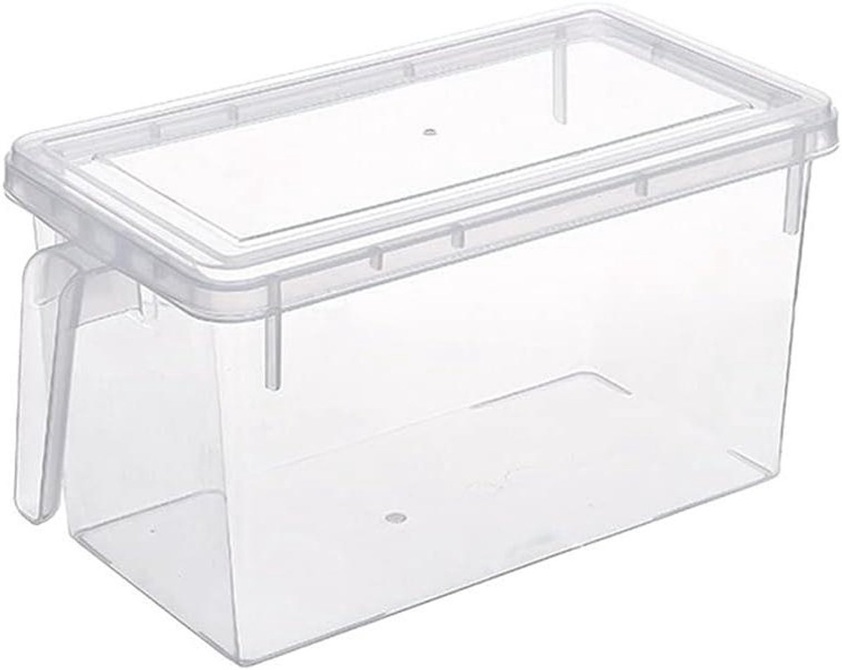 Koelkast Opslag - Keuken Organizer - Voedsel Bewaren - Intrekbaar Ontwerp - 31x15.6x13cm - Wit