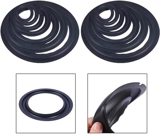 Speaker Foam Reparatie - Woofer Randen - Luidspreker Herstel - Flexibel Rubber Materiaal - 12 Inch - Zwart van Merkloos — afbeelding 3