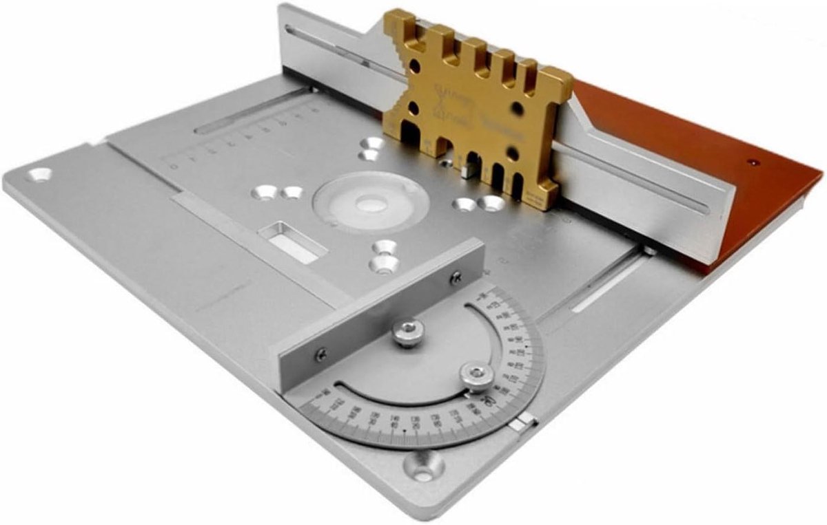 Freestafel Inzetplaat - Router Tafel Set - Houtbewerking Precisie - Aluminiumlegering Constructie - 245 x 240 mm - Zilverkleurig