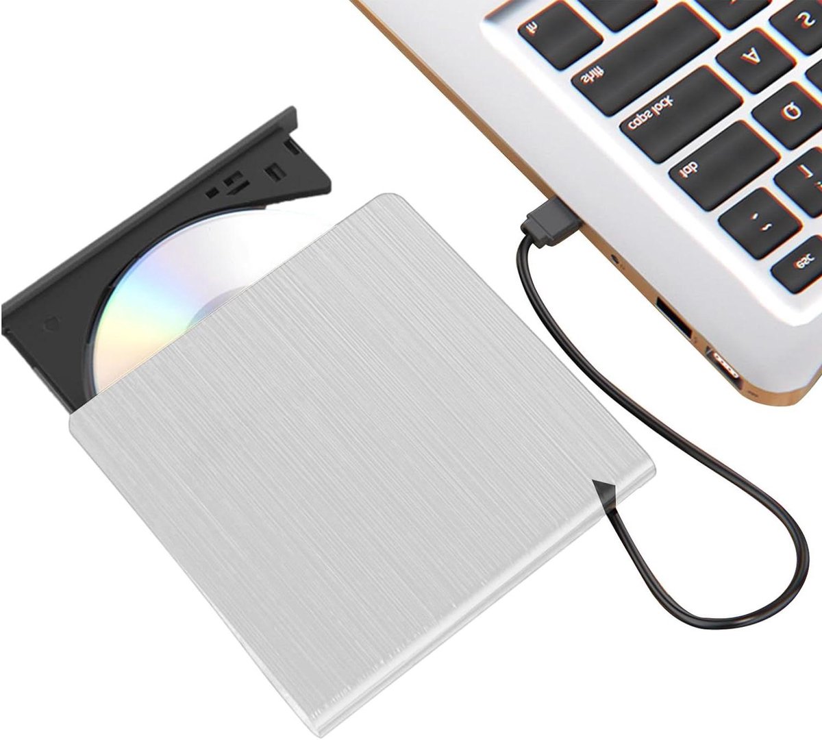 Externe USB- - Compact drive, lichtgewicht optische drive, ontwerp, betrouwbare connectiviteit, product voor laptop, pc, digitale apparaten, desktop thuis