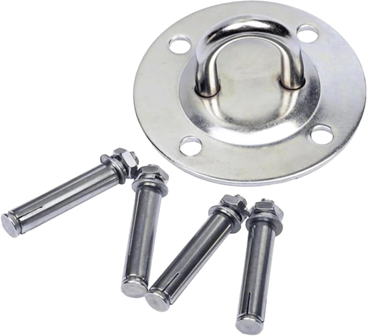 Schommelhaak Set - Draaibare Hanger - Buiten Spelen - Roestvrij Staal 304 - 90 mm - Zilver