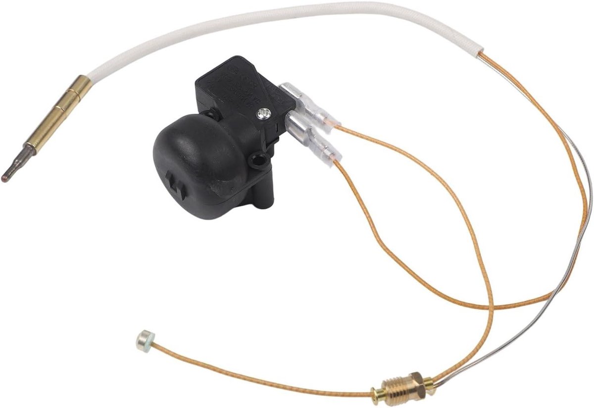 Thermokoppel en schakelaar - Reparatieset terrasverwarmer - Veiligheid buiten - Kantelsensor beveiliging - 350 mm draad - Messing