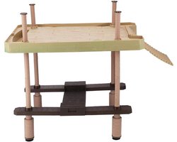 Reptielen Basking Platform - Zonneplatform Schildpad - Aquarium Decoratie - Veilig Rustgebied - 41 x 29 x 6 cm - Grijs