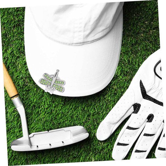 Golf Hoed Clip - Bal Marker - Golfen Markeren - Libelle Ontwerp - 3.4 x 3.2 cm - Groen — afbeelding 3