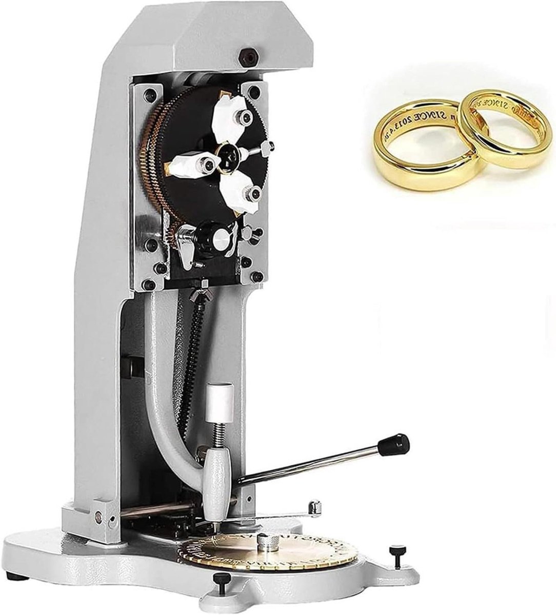Ringgraveermachine - Sieraad graveren - Binnenkant graveren - Dubbelzijdige schijf - 15-20 mm - Zilverkleurig