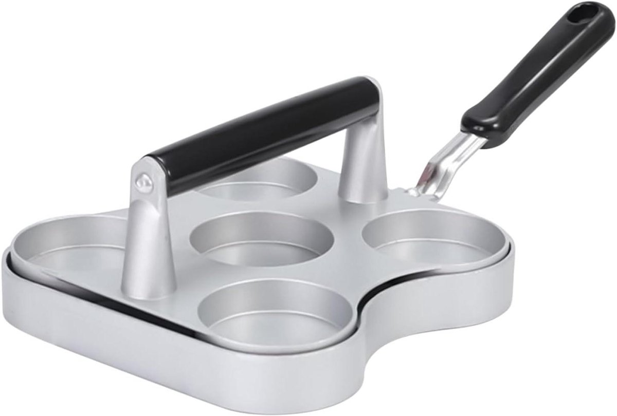 Vleespers - Burger Maker - Pasteitjes Maken - Antiaanbaklaag - 38 x 20 x 10 cm - Zwart