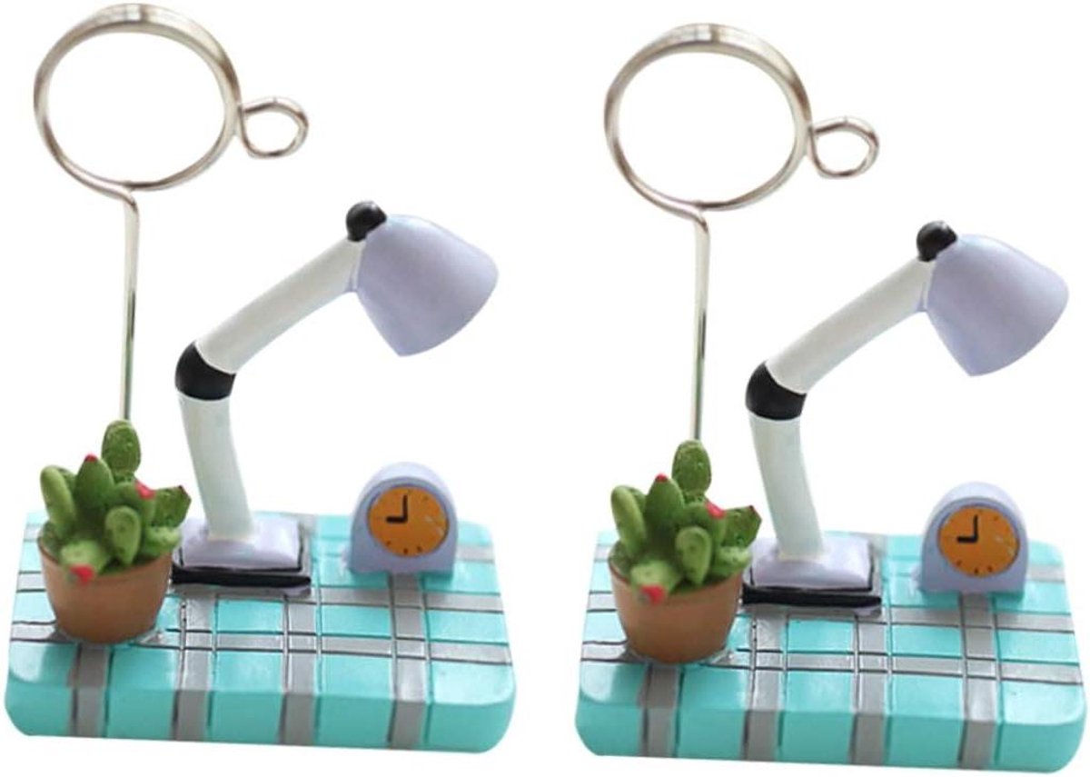 Foto Houder - Memo Clips - Tafel Decoratie - Hars Materiaal - 2 Stuks - Zoals Afgebeeld