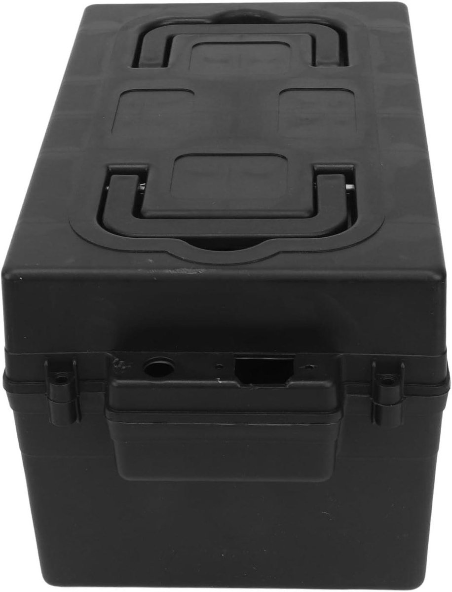 Accubak - Batterijhouder - Veilige Opslag - Waterdichte Constructie - 19 x 19 x 31 cm - Zwart