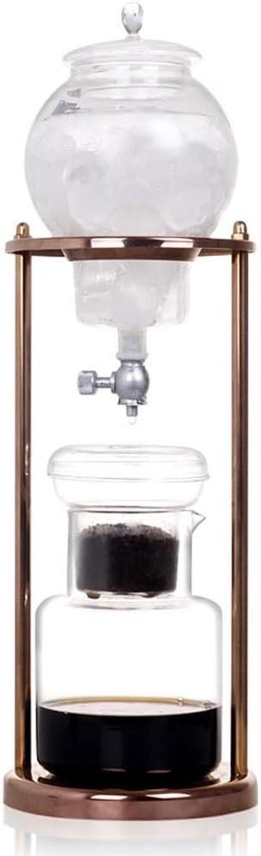 IJskoffie Maker - Koffiezetapparaat - Huisgemaakte Koffie - Instelbare Waterstroom - 600ml 5-8 Porties - Zilver