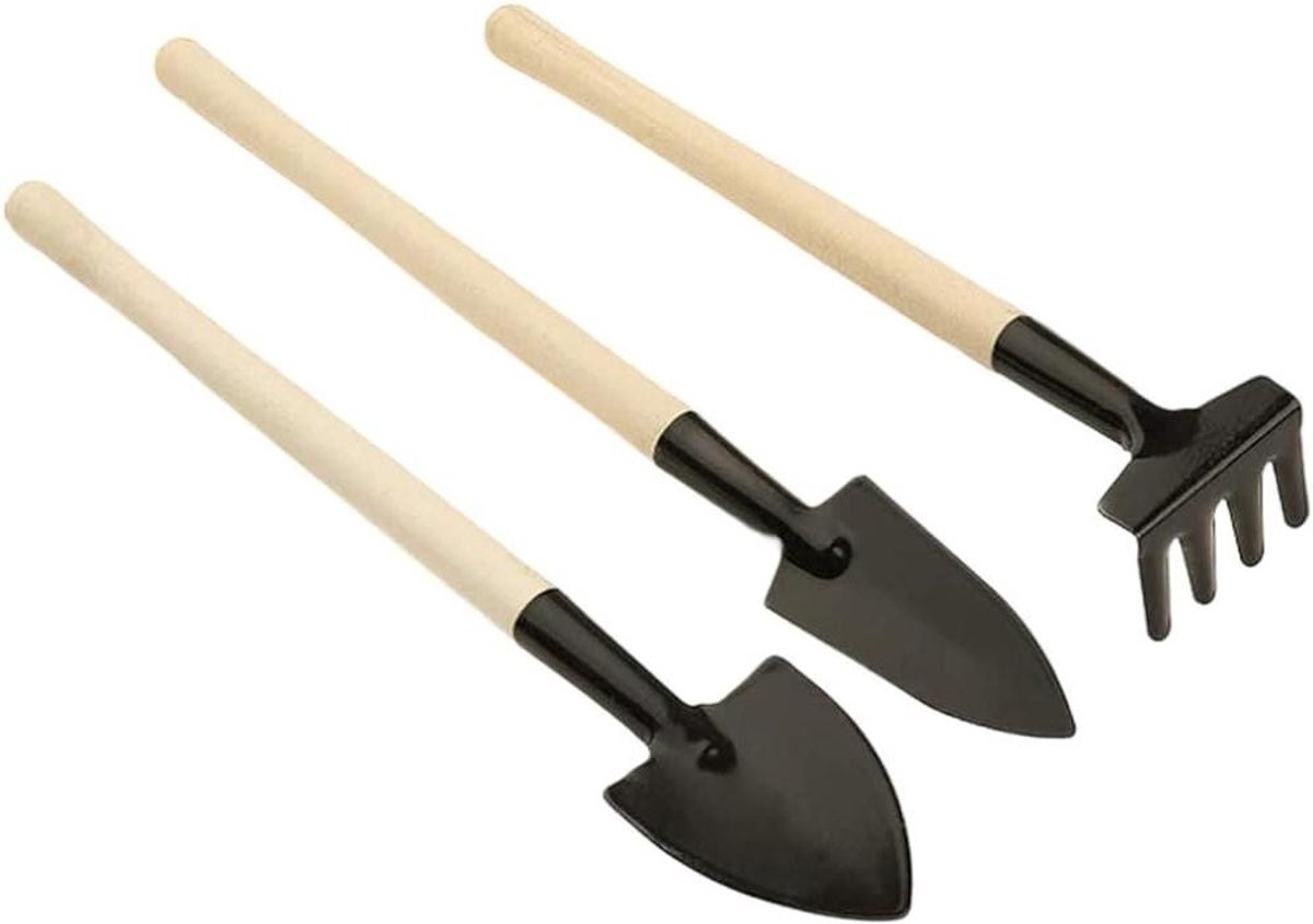 Tuinieren Handschep Set - Tuingereedschap Set - Planten Verpotten - Ergonomisch Handvat - 3 Stuks - Grijs
