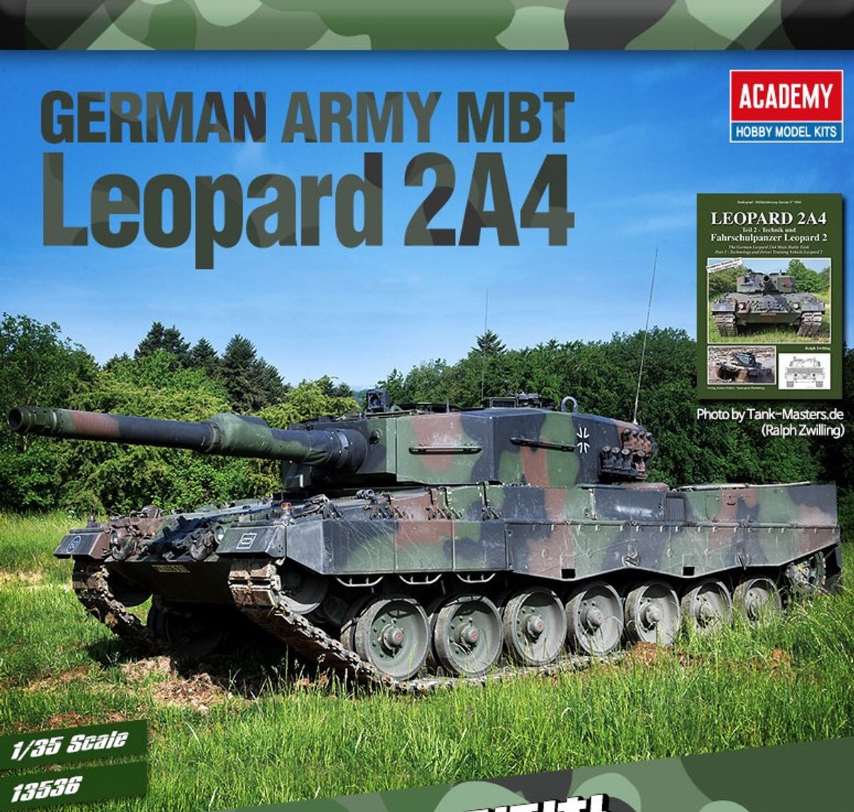 Academy Modelbouwpakket Militaire voertuigen - 13536 Leopard 2A4 MBT - Duitse Tank Plastic - 1:35 - Modelbouw
