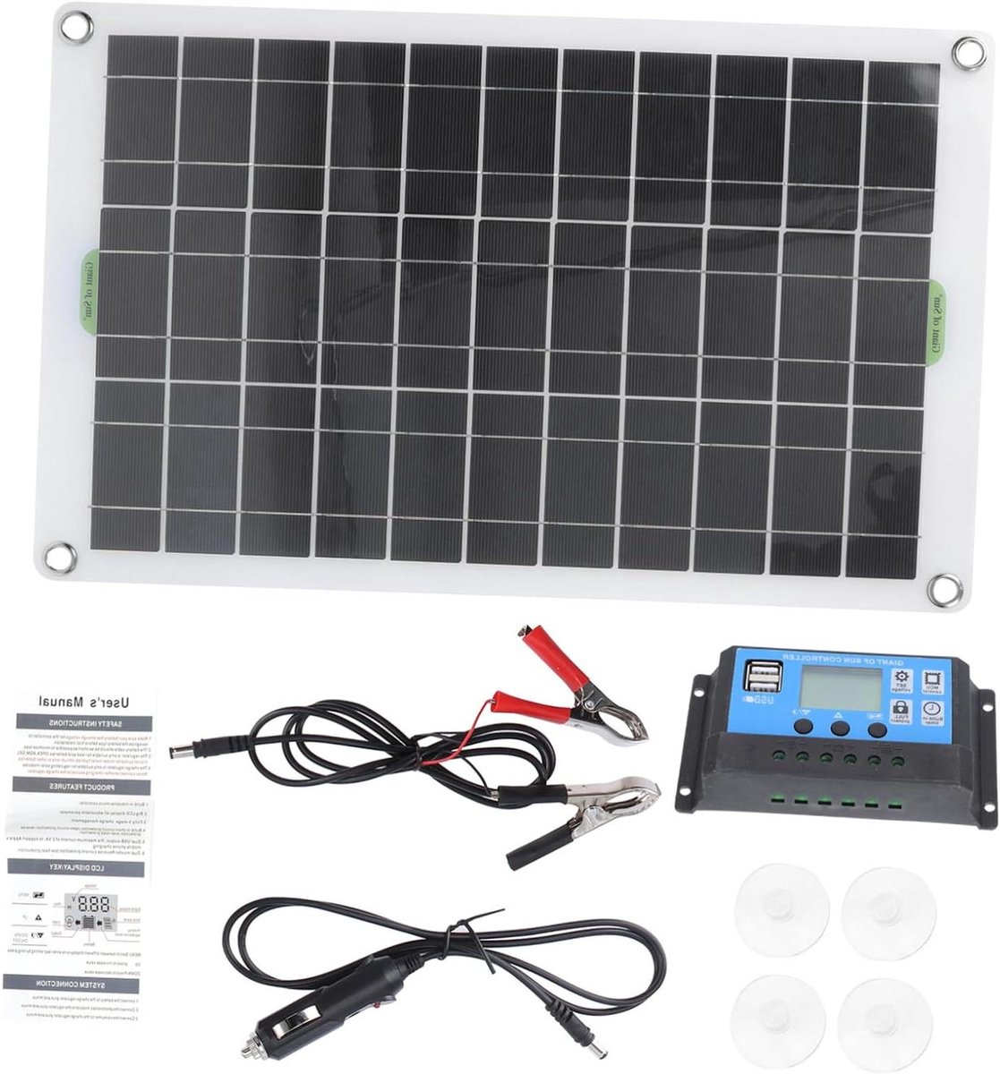 Zonnepaneel Oplader - Draagbare Energie - Buiten Opladen - Hoge Conversie - 42 x 27 cm - Zwart