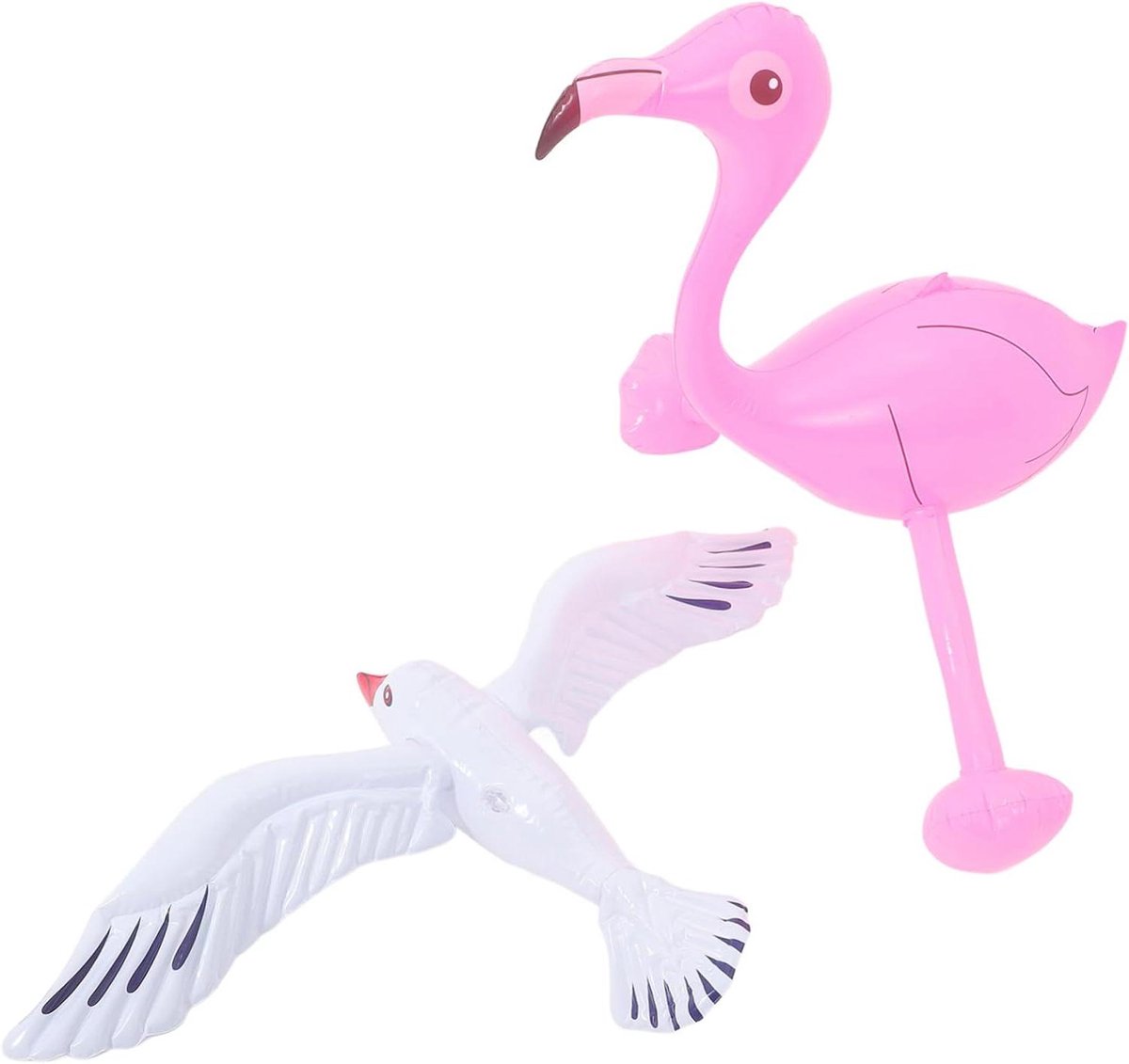 Opblaasbare Dieren - Zeeuw Flamingo - Feestelijke Decoratie - Duurzaam Rubber Materiaal - 50 x 45 cm - Diverse Kleuren