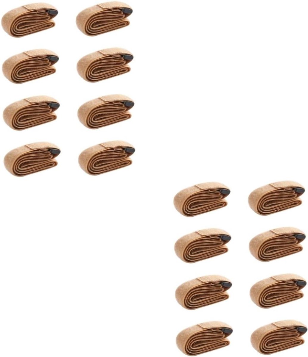 Bundelbanden Set - Spanbanden Bagage - Outdoor Activiteiten - Zelfklevende Sluiting - 16 Stuks - Diverse Kleuren