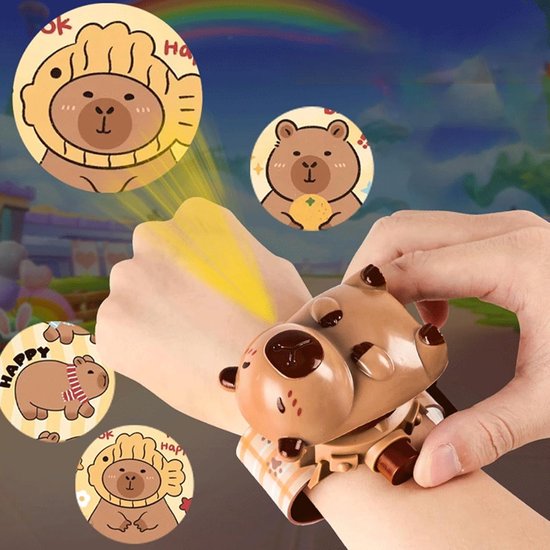 Projectieklok Kinderen - Speelgoedklok Digitaal - Leren Tijd Lezen - 24 Beeldjes - 23.5 cm Breed - Multicolor — afbeelding 4