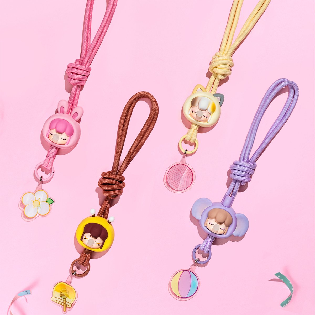 Robotime Phone Chain Fluffy Party Blind Box - Blind Box - PZC05 - Verrassing - Cadeautip - Sleutelhanger