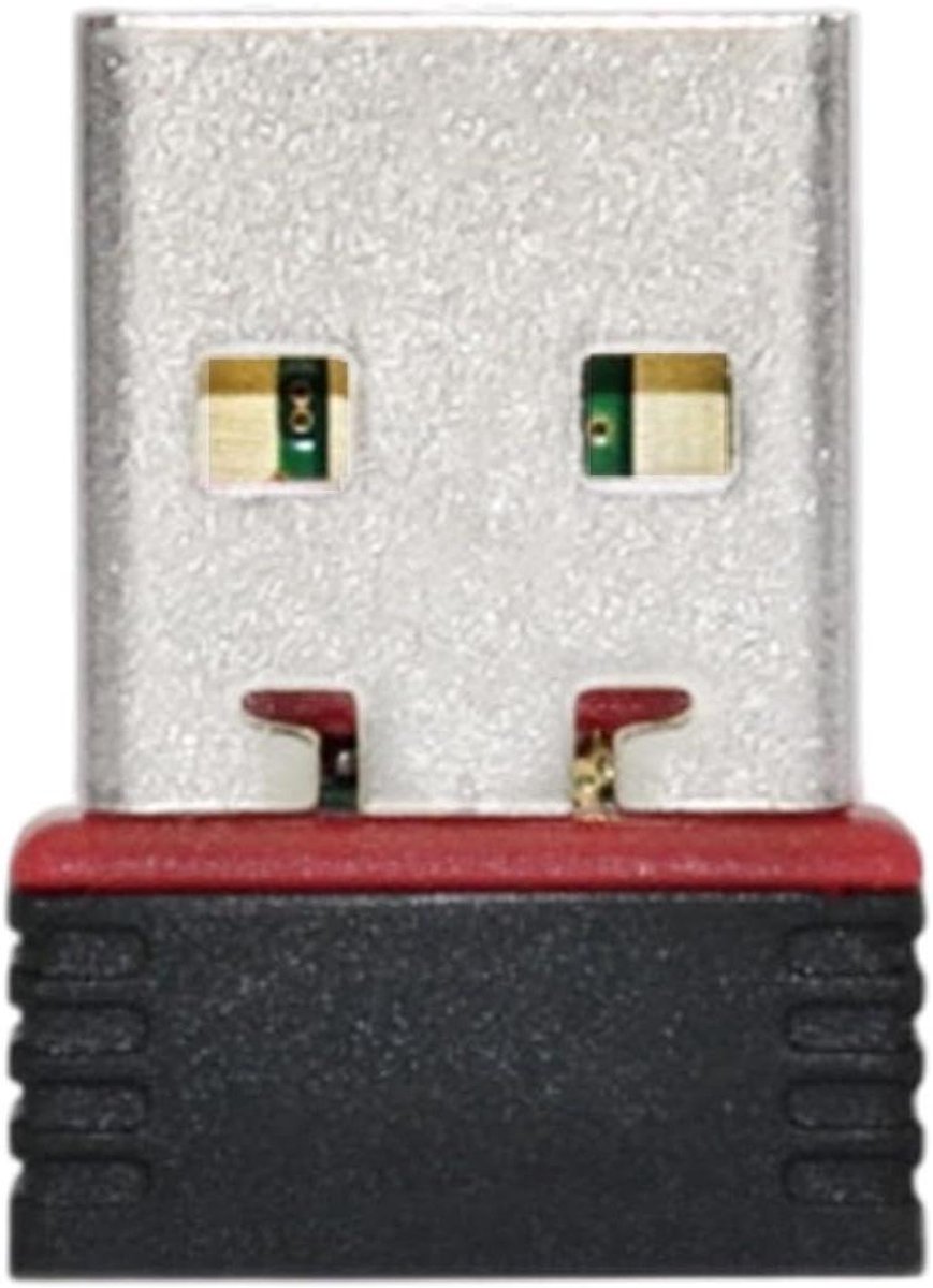 WiFi Dongle - Netwerkadapter PC - Internet Verbinding - Snelle 150 Mbps - Compact Formaat - Zwart