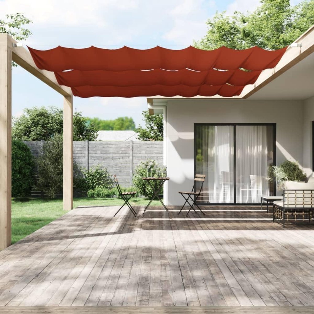 Verticale Luifel - Balkon Zeil - Privacy Creëren - Waterbestendig Oxford Stof - 180x1000 cm - Terracotta