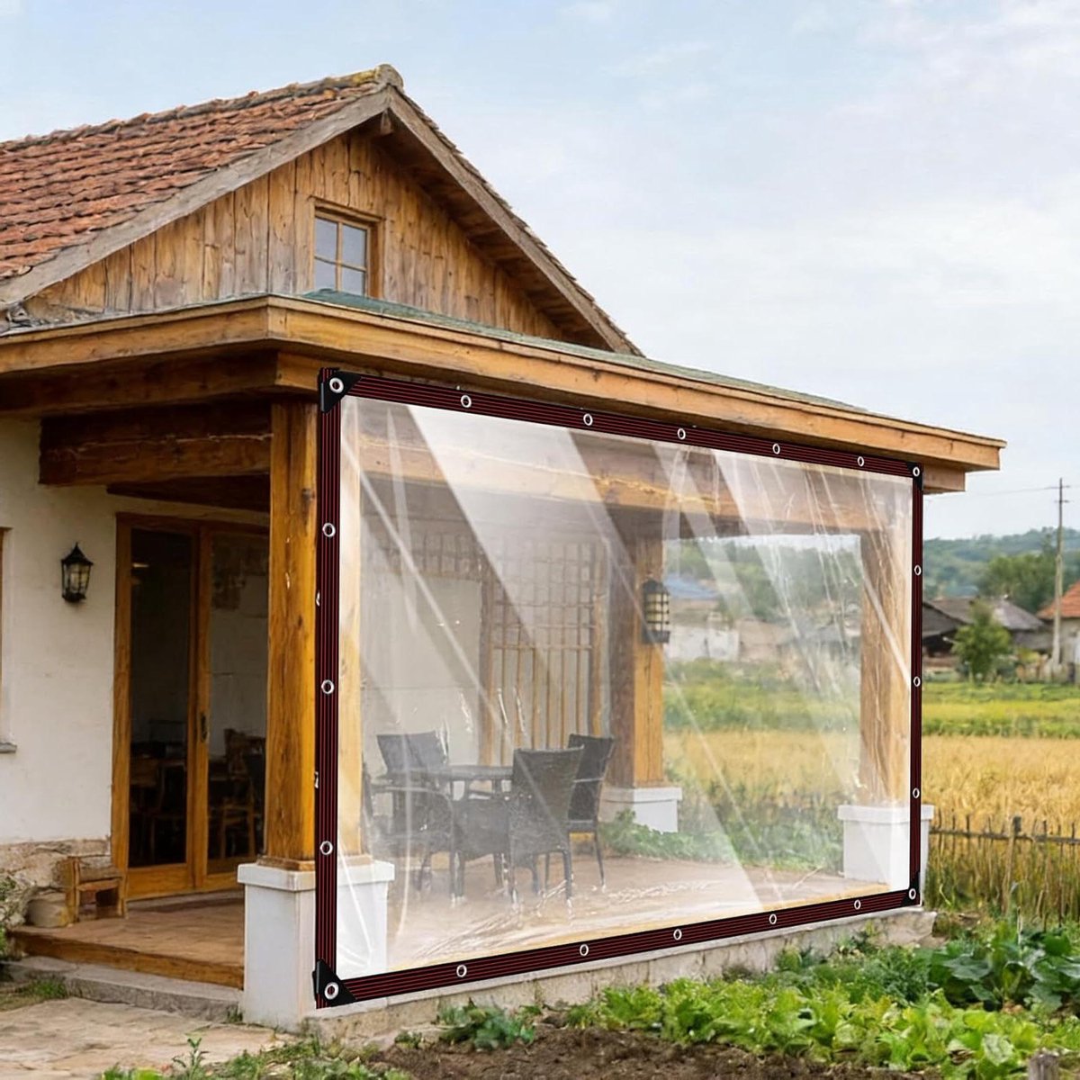 Afdekzeil Transparant - Waterdicht Zeildoek - Bescherming Buiten - Versterkte Randen - 140 x 250 cm - Transparant