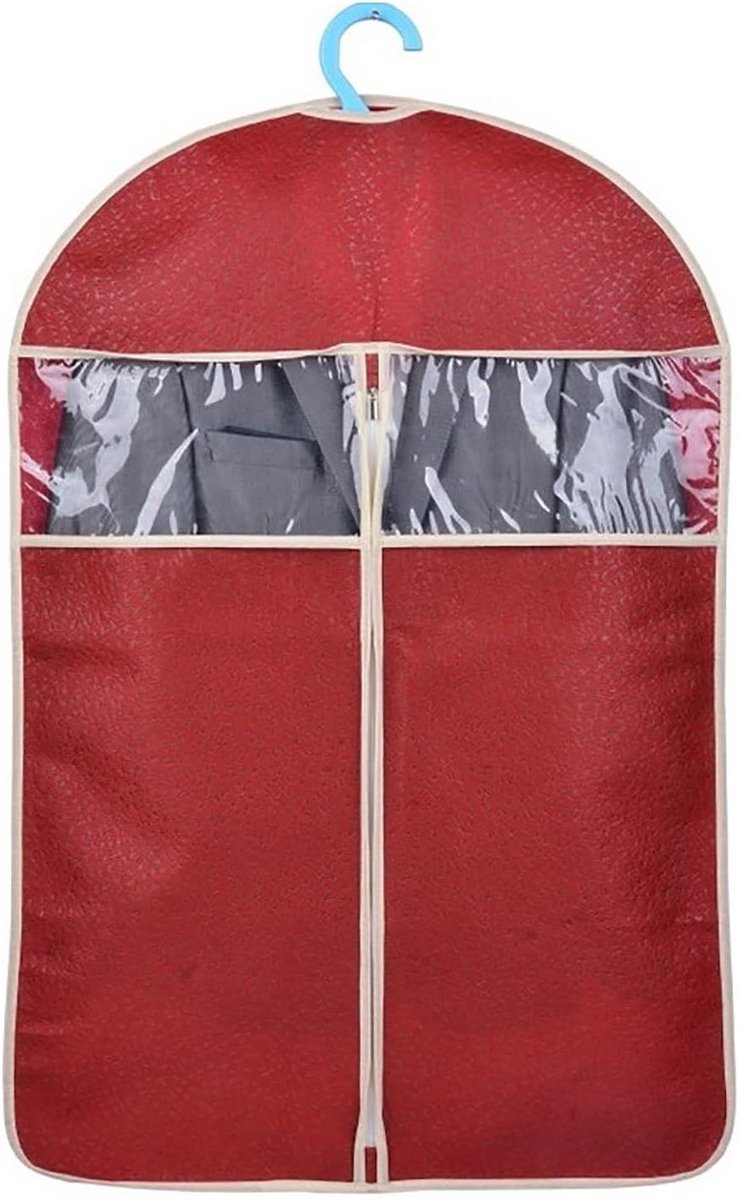 Kledinghoezen Set - Kledingbeschermers - Kleding Opbergen - Ademend & Stofvrij - 5 Stuks 60x108cm - Bordeauxrood