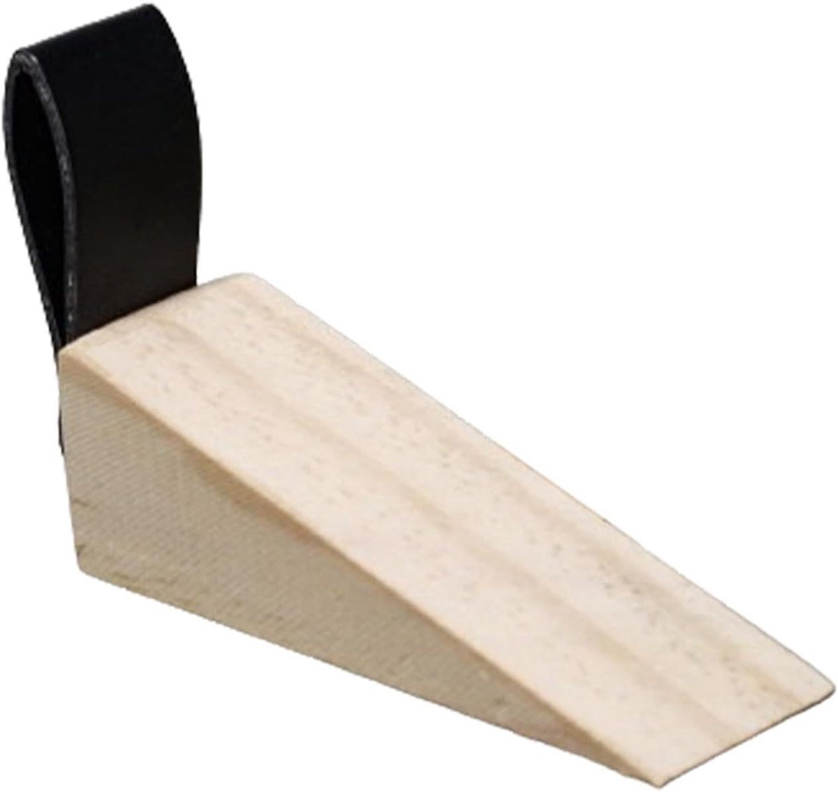 Houten Deurstoppers - Deurwig - Veiligheid Thuis - Antislip Massief Hout - 10x3x3cm - Zwart