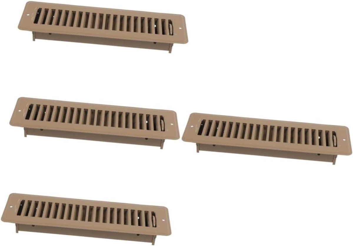 Vloerrooster Airconditioning - Ventilatierooster Afdekking - Ventilatie Verbeteren - Eenvoudig te Installeren - 29.4x9.2x4CM - Lichtbruin