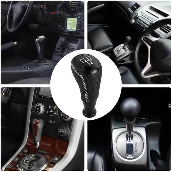 Schakelpookknop Auto - Handmatige Versnellingspook - Interieur Verbeteren - Eenvoudige Installatie - Universeel Model - Zwart — afbeelding 5
