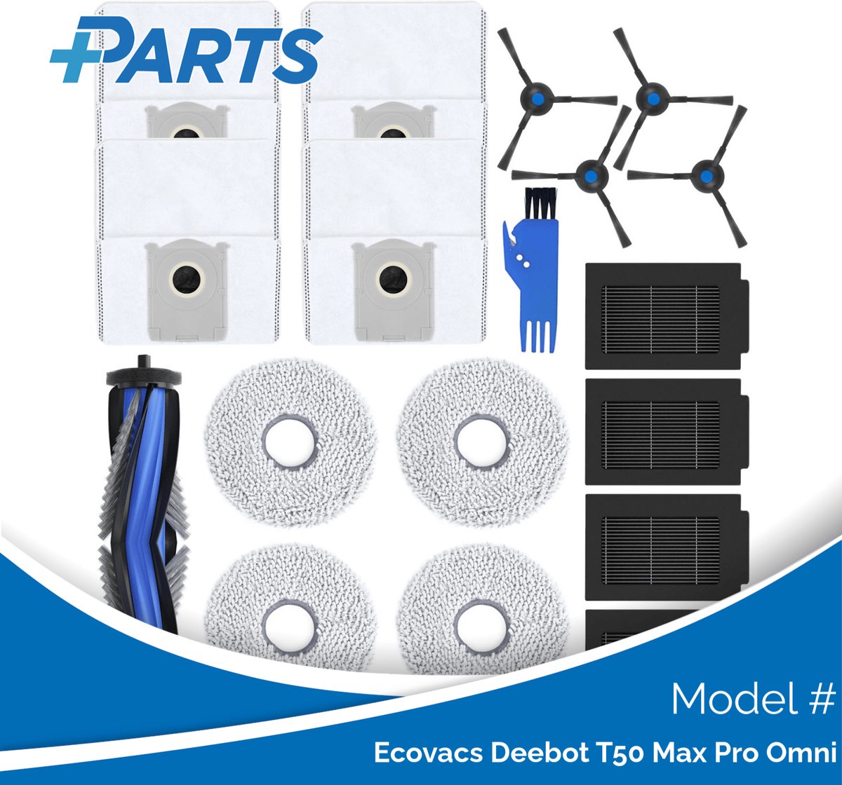 Plus.Parts Ecovacs Deebot T50 Max Pro Omni Onderhoudsset (Plus.Parts® alternatief voor DKT060202) Overig