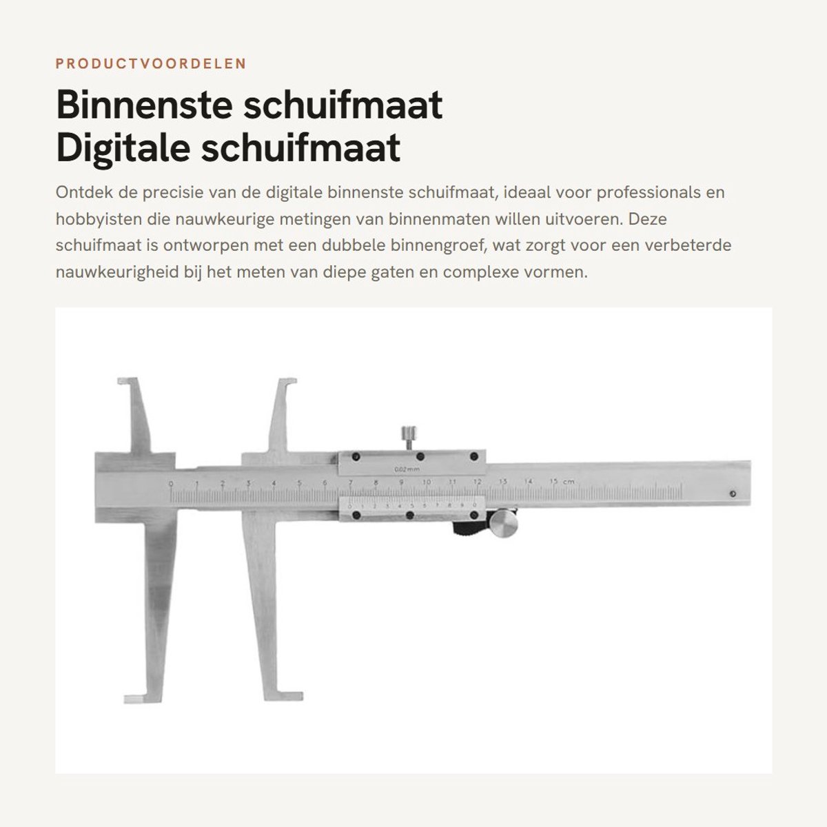 Dailygoods- Schuifmaat Digitale Precisie - Binnengroef - Draagbaar Meetgereedschap - Nauwkeurige Positionering - Betrouwbare Metingen - 9-150 mm - Meetlat