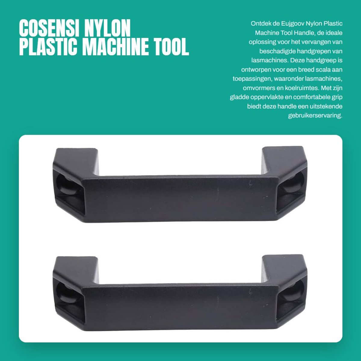 Dailygoods- Machinehandle 2-delig - Vervangend voor lasmachine - Nylon met comfortabele grip - 8,5 mm montagegat - Eenvoudig te installeren - Geschikt voor diverse machines - Handvat