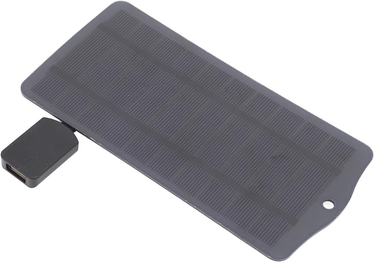 Mini Zonnepaneel - Draagbare Charger - Energie Opladen - Monokristallijn Silicium - 2.5 Watt - Zwart