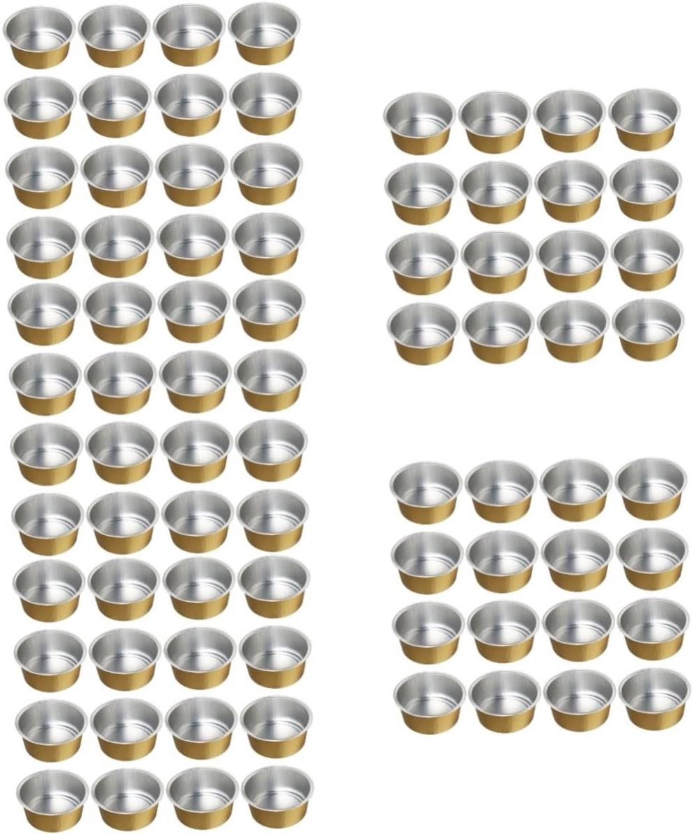 Didiseaon 125 Stuks Wax Smeltkom Kleine Aluminium Wax Bonen Smeltpot Ontharingsgereedschap Duurzame Container Bonen Smeltkom Thuis en Accessoire Ronde Aluminiumfolie benodigdheden