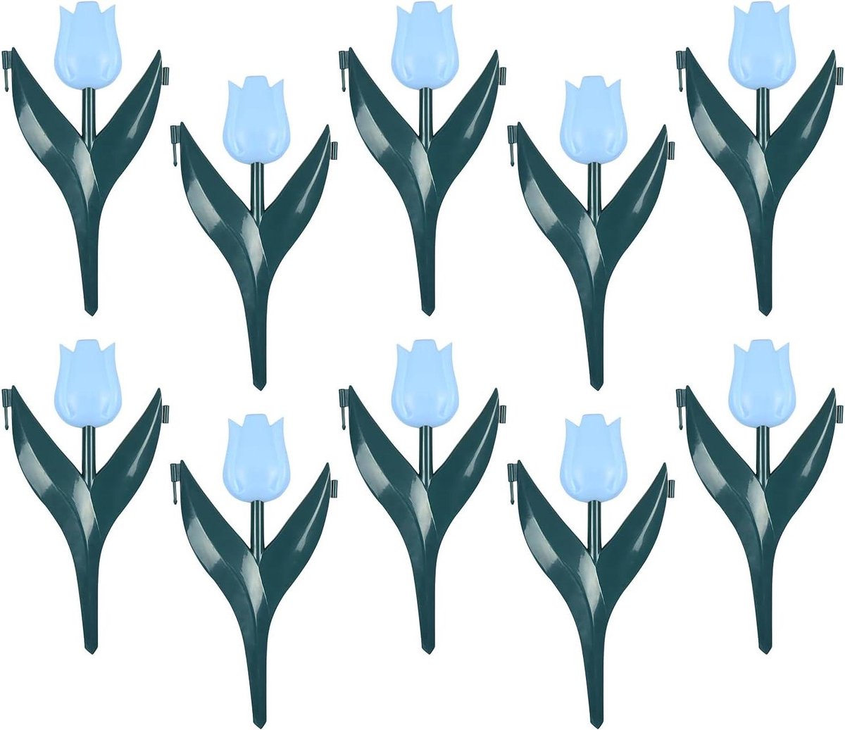 Decoratieve Tuinrand - Bloembak Afscheiding - Tuin Aankleden - Flexibele Randoplossing - 10 Delen - Blauw