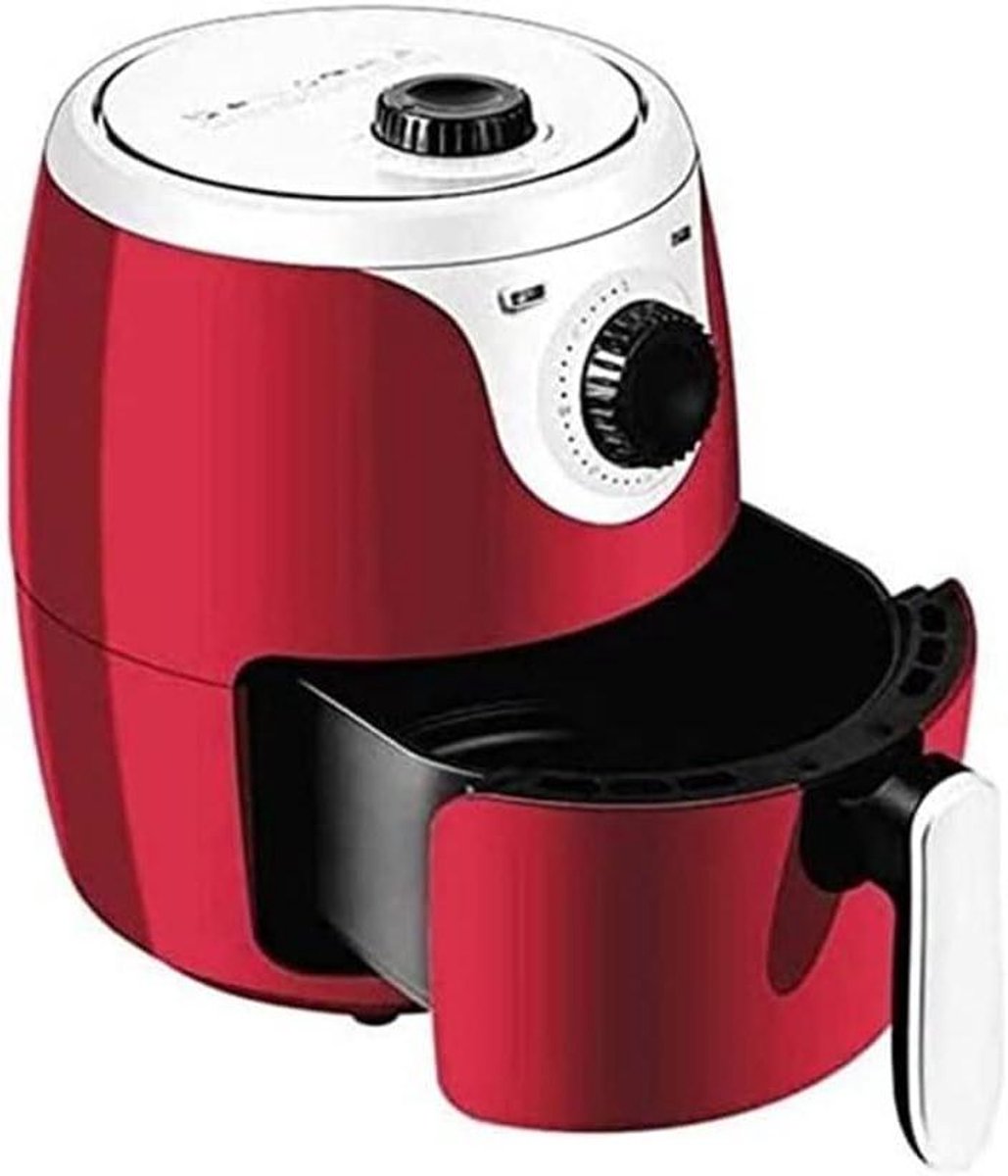 Heteluchtfriteuse - Kleine Frituurpan - Gezond Koken - 360° Hete Lucht - 28.5*24 cm - Rood
