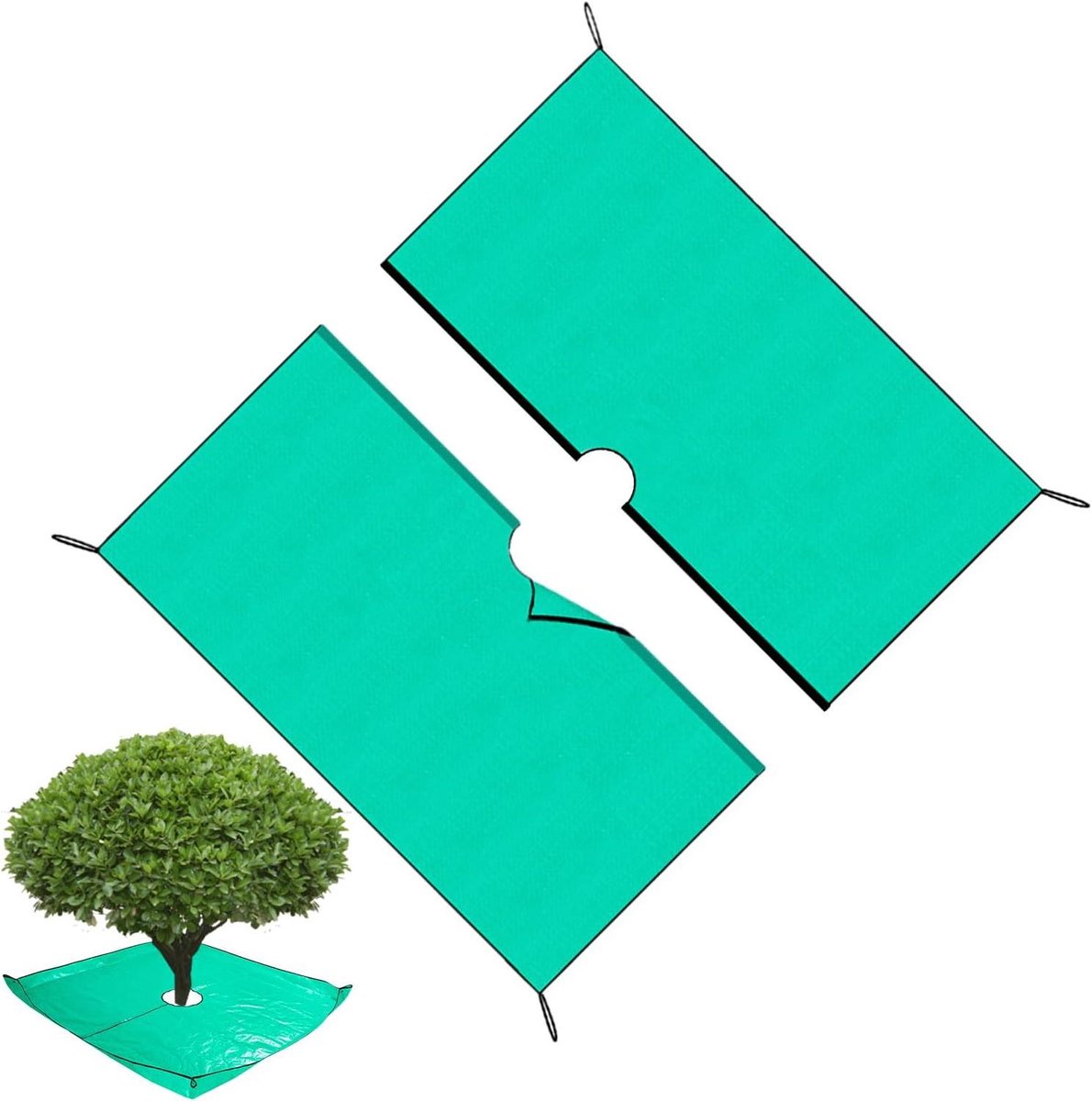 Onkruiddoek Beschermdoek - Tuin Vlies - Planten Beschermen - Waterdicht Robuust Ontwerp - 200 x 200 cm - Zwart