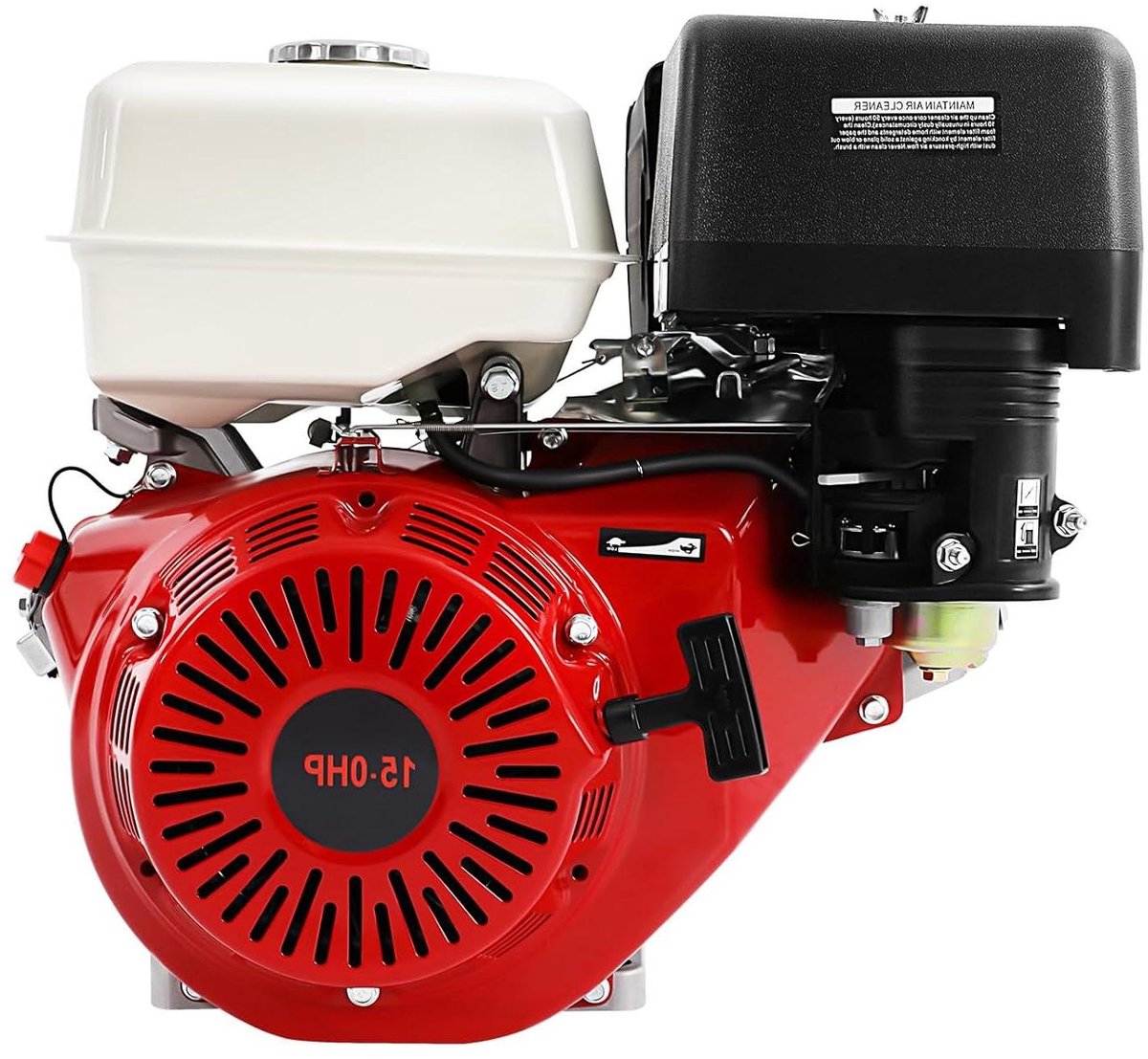4-takt benzinemotor - Industriële motor - Diverse toepassingen - Krachtige 15 pk - 420 cc - Rood