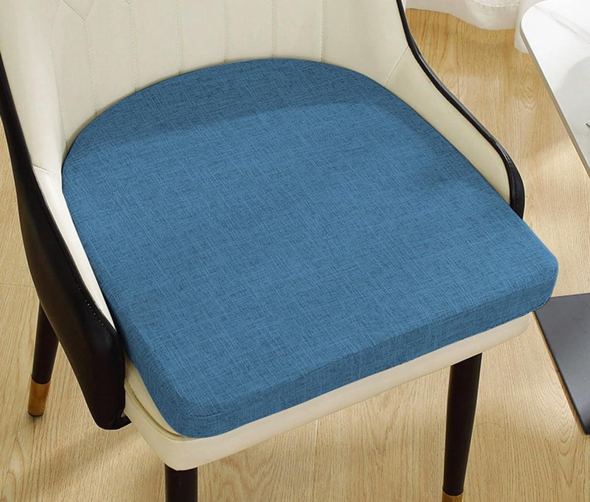 Tuinstoelkussen - Zitkussen - Comfortabel Zitten - Met Banden - 48x48x8 cm - Marineblauw