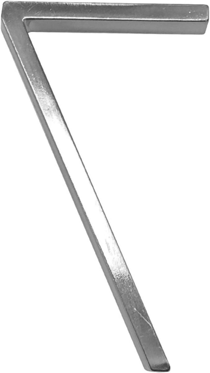 Huisnummer - Adresbord - Huis Herkenbaar - Met de hand afgewerkt - 12cm - Zilver